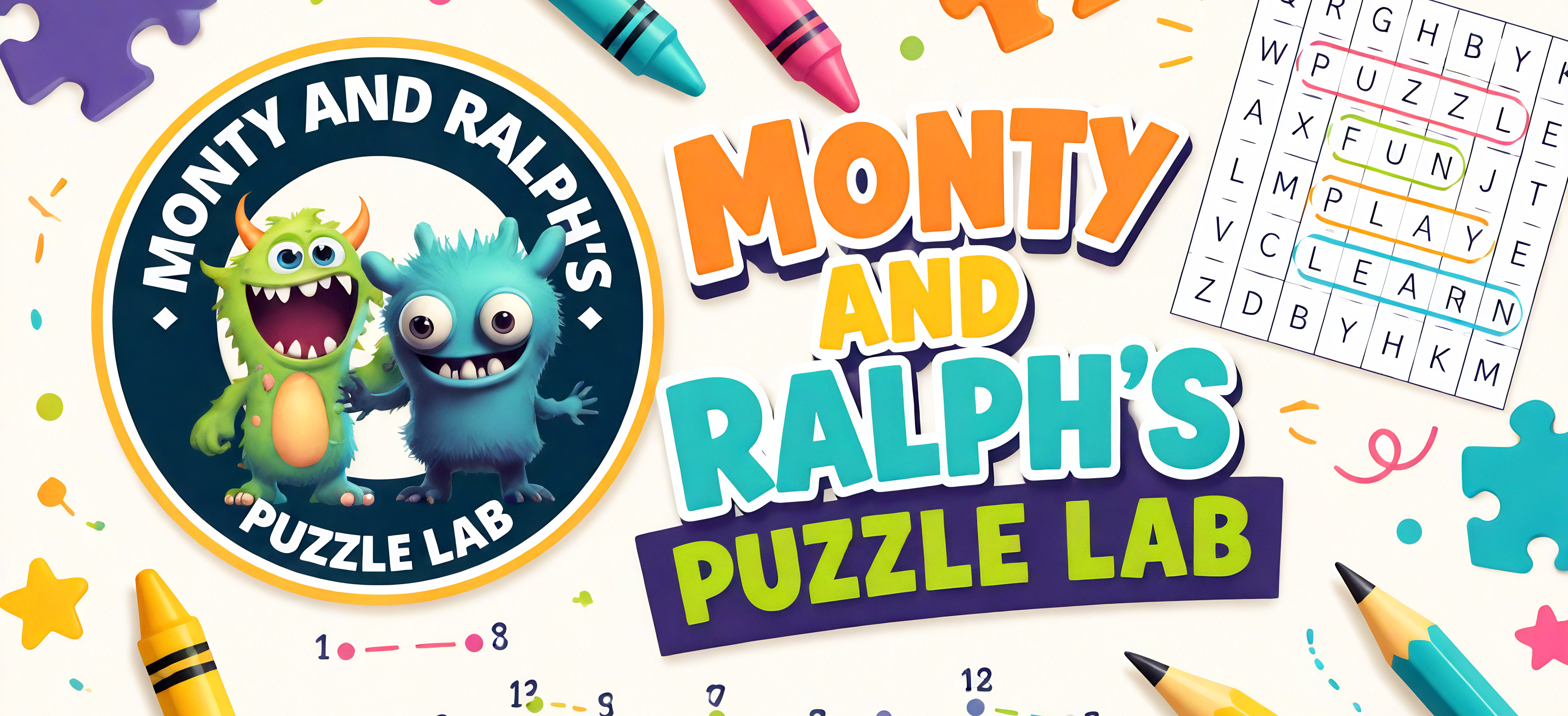 Monty and Ralph's Puzzle Lab Banner