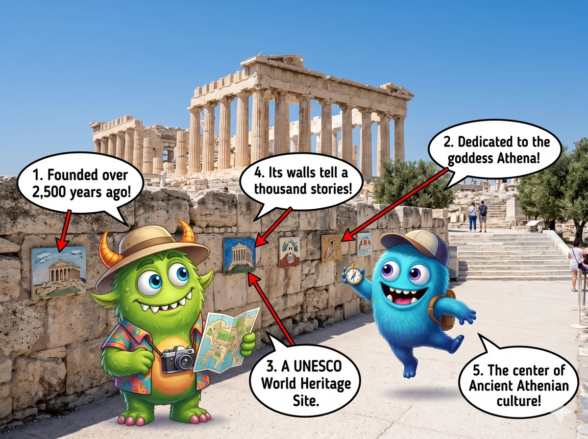 Monty and Ralph at the Acropolis of Athens