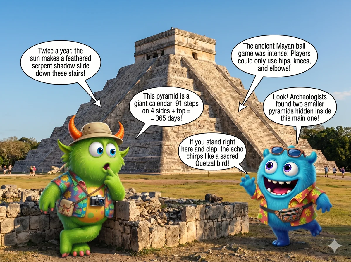 Monty and Ralph at Chichen Itza