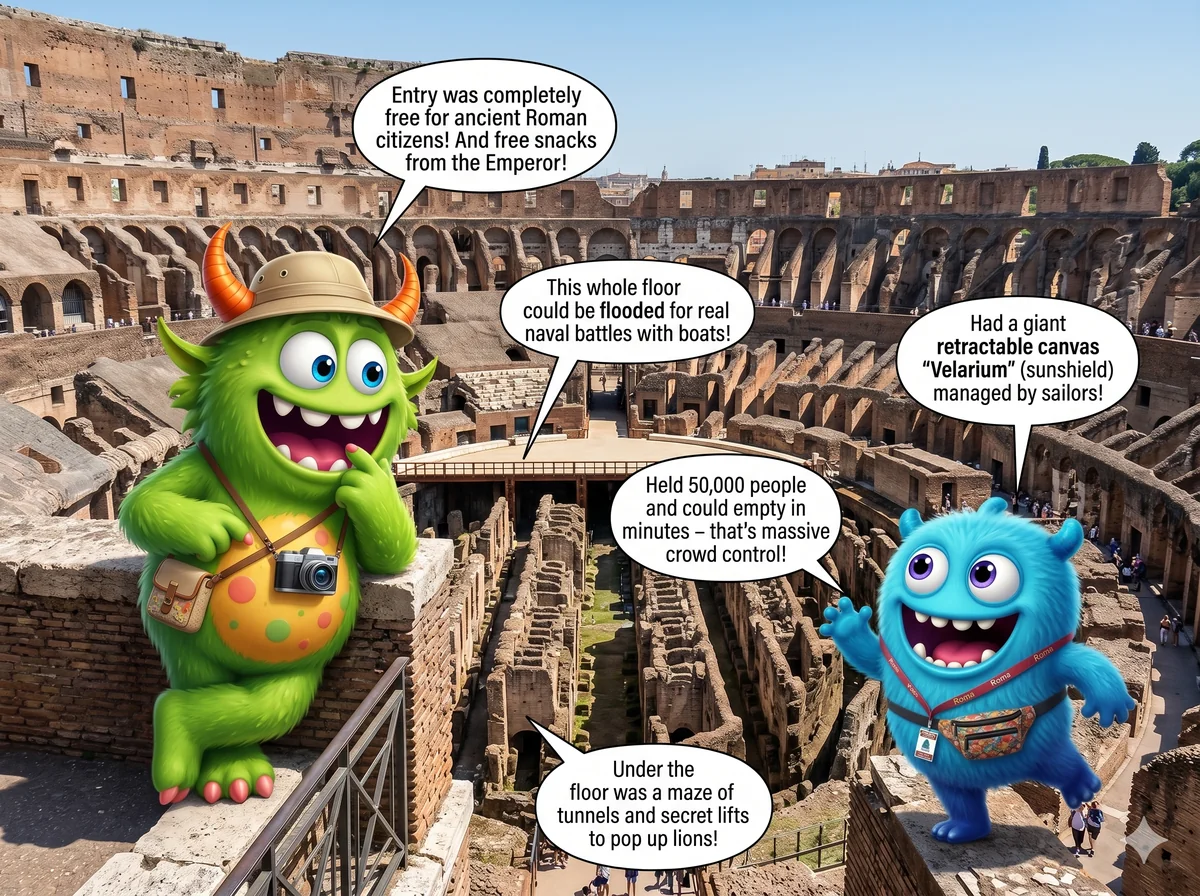 Monty and Ralph at the Colosseum