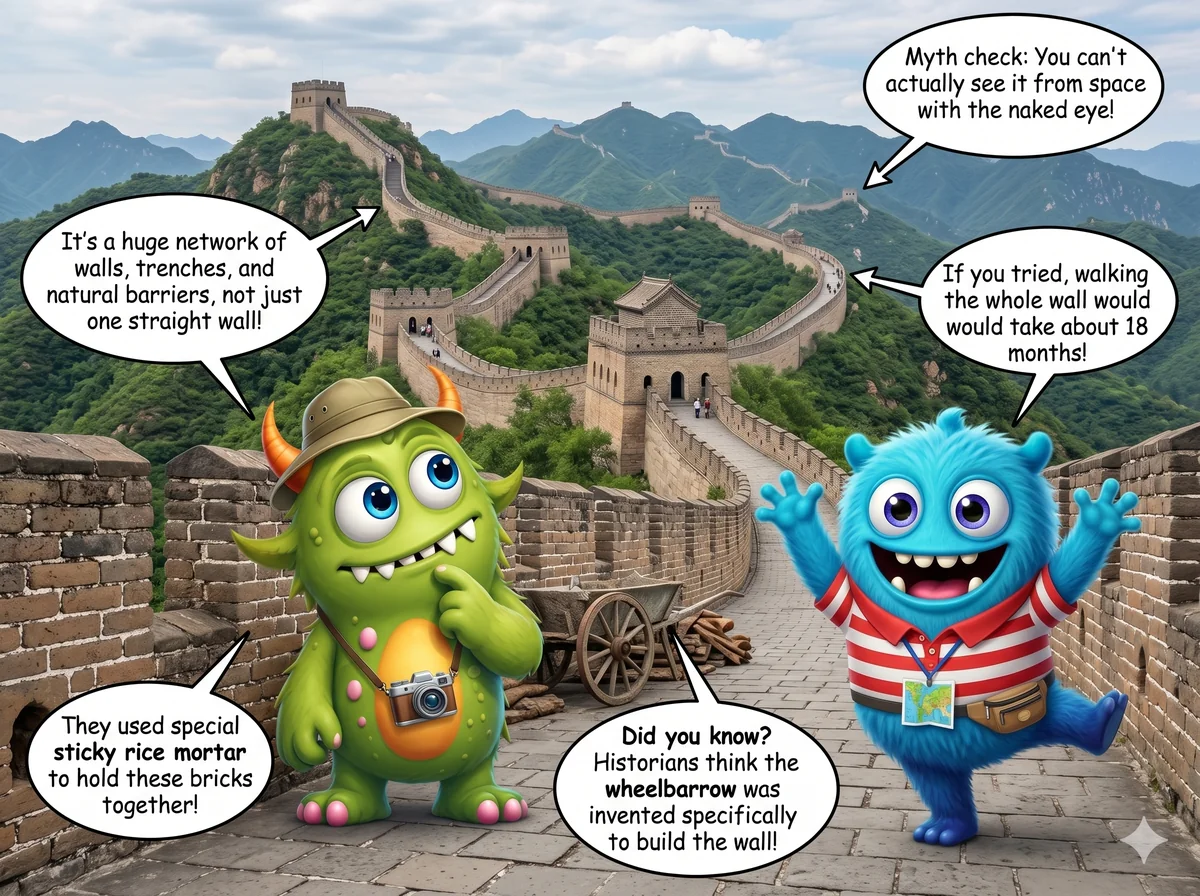 Monty and Ralph on the Great Wall of China